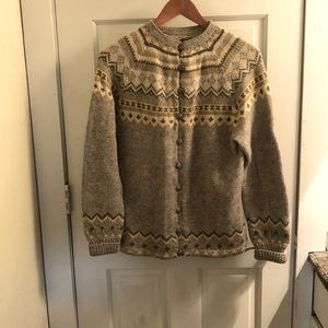 Vintage Norwegian wool sweater Doen style.